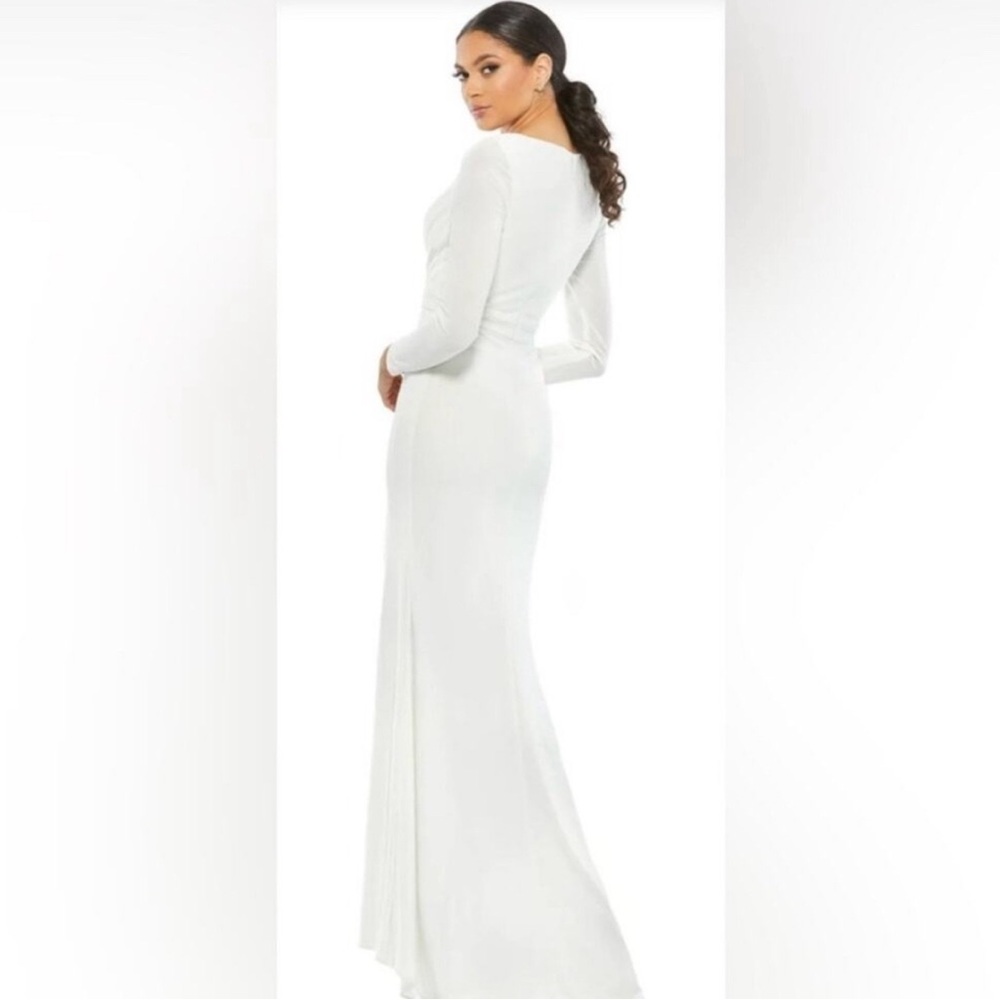 NWT Sz 4 white Mac Duggal gown - Picture 2 of 6